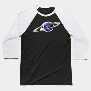 Spaced Out- Purple Baseball T-Shirt